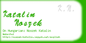 katalin noszek business card